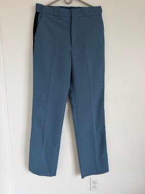 Light Blue Men's Dress Pants with Black Side Trim